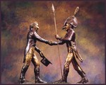"When they Shook Hands" Commemorative Statue