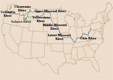 Map showing the route and connections of the Mississippi Valley